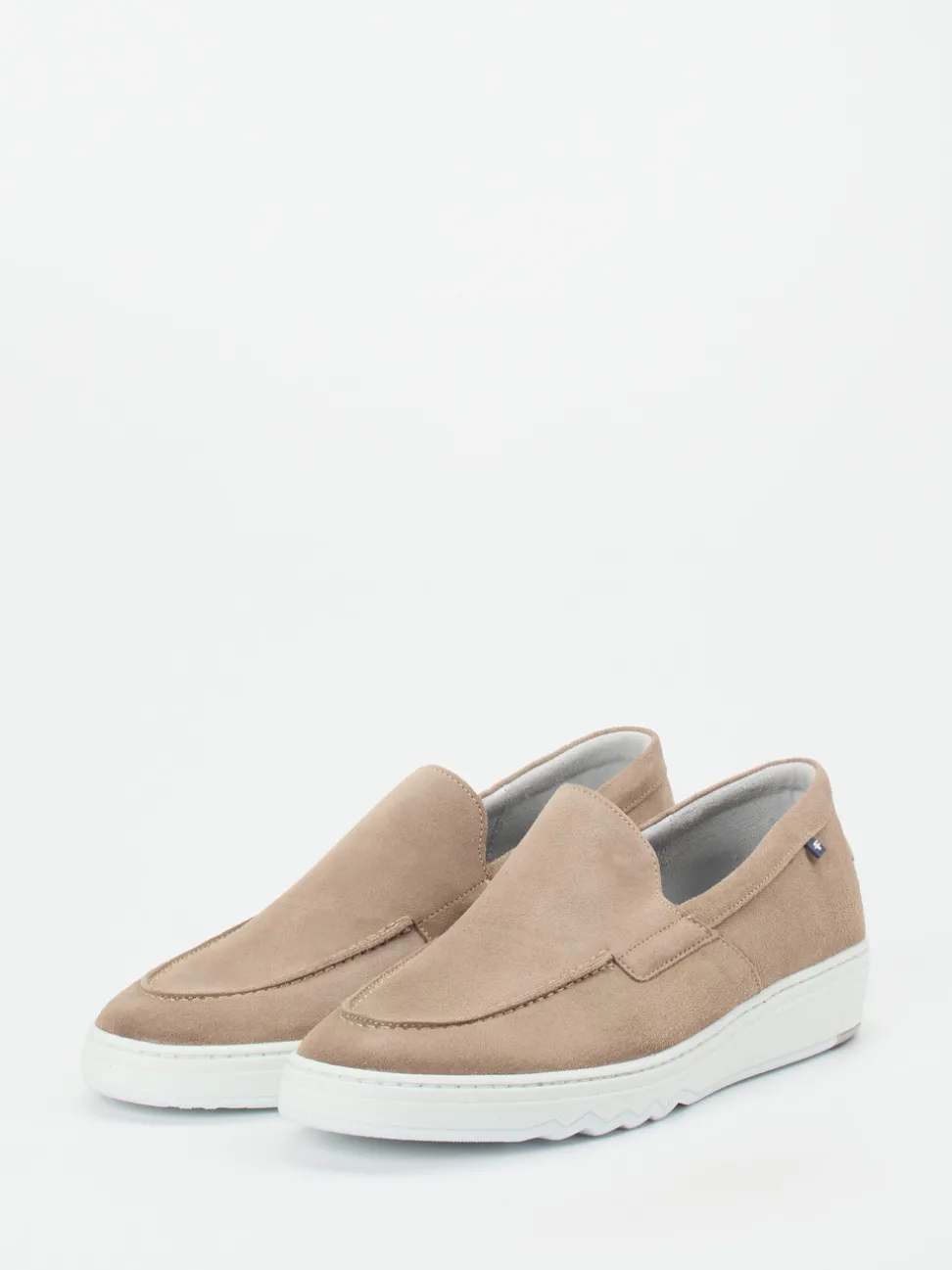 Floris van Bommel – Loafer aus Veloursleder Sandbeige