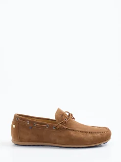 Floris van Bommel – Mokassin aus Veloursleder Cognac