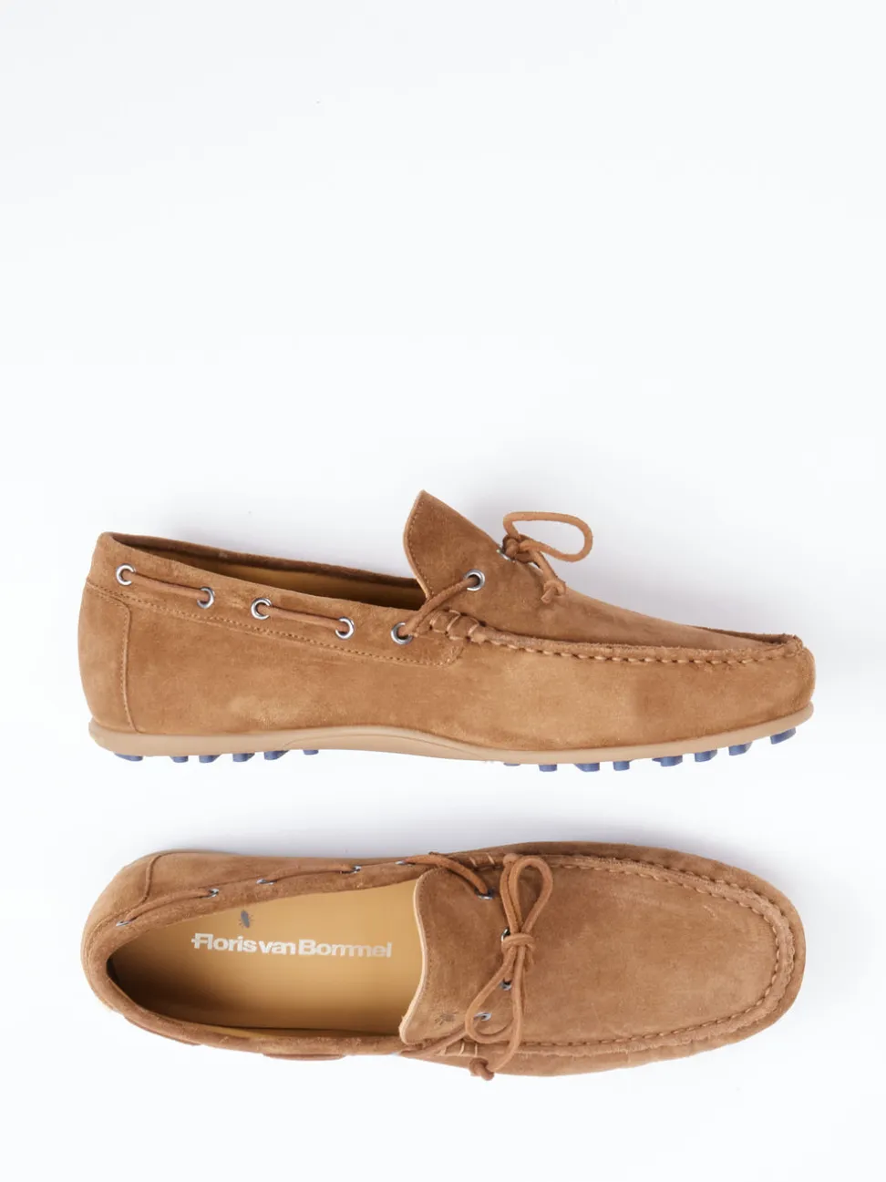 Floris van Bommel – Mokassin aus Veloursleder Cognac