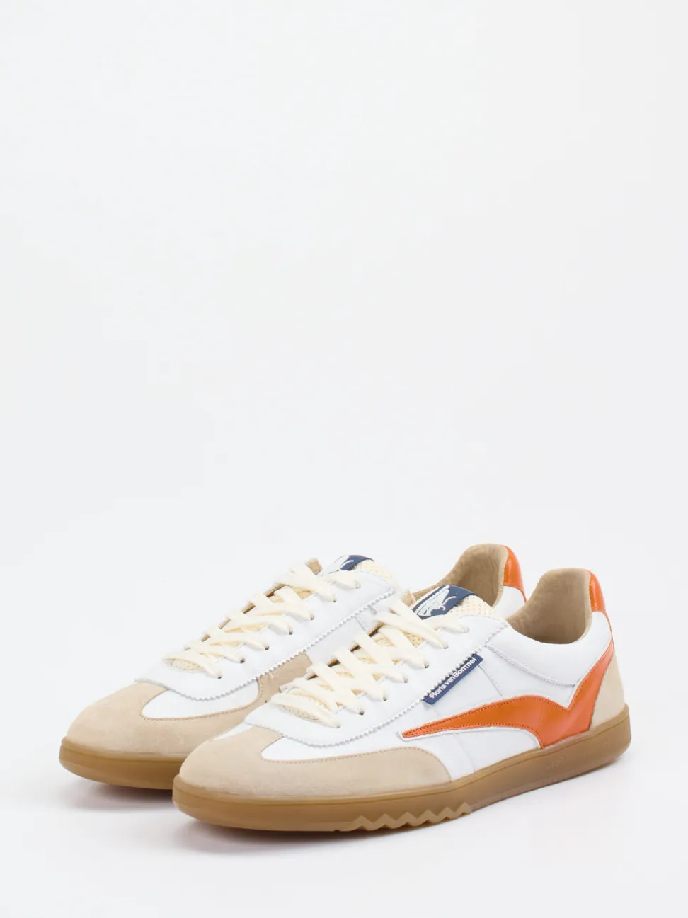 Floris van Bommel – Retro-Sneaker aus Veloursleder Weiß