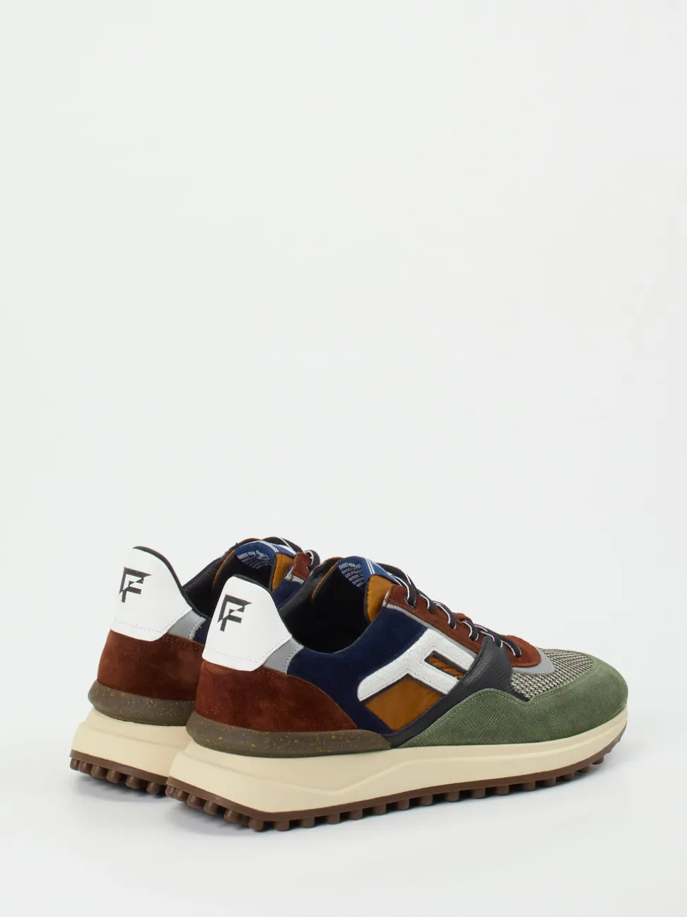 Floris van Bommel – Retro-Sneaker aus Veloursleder grün