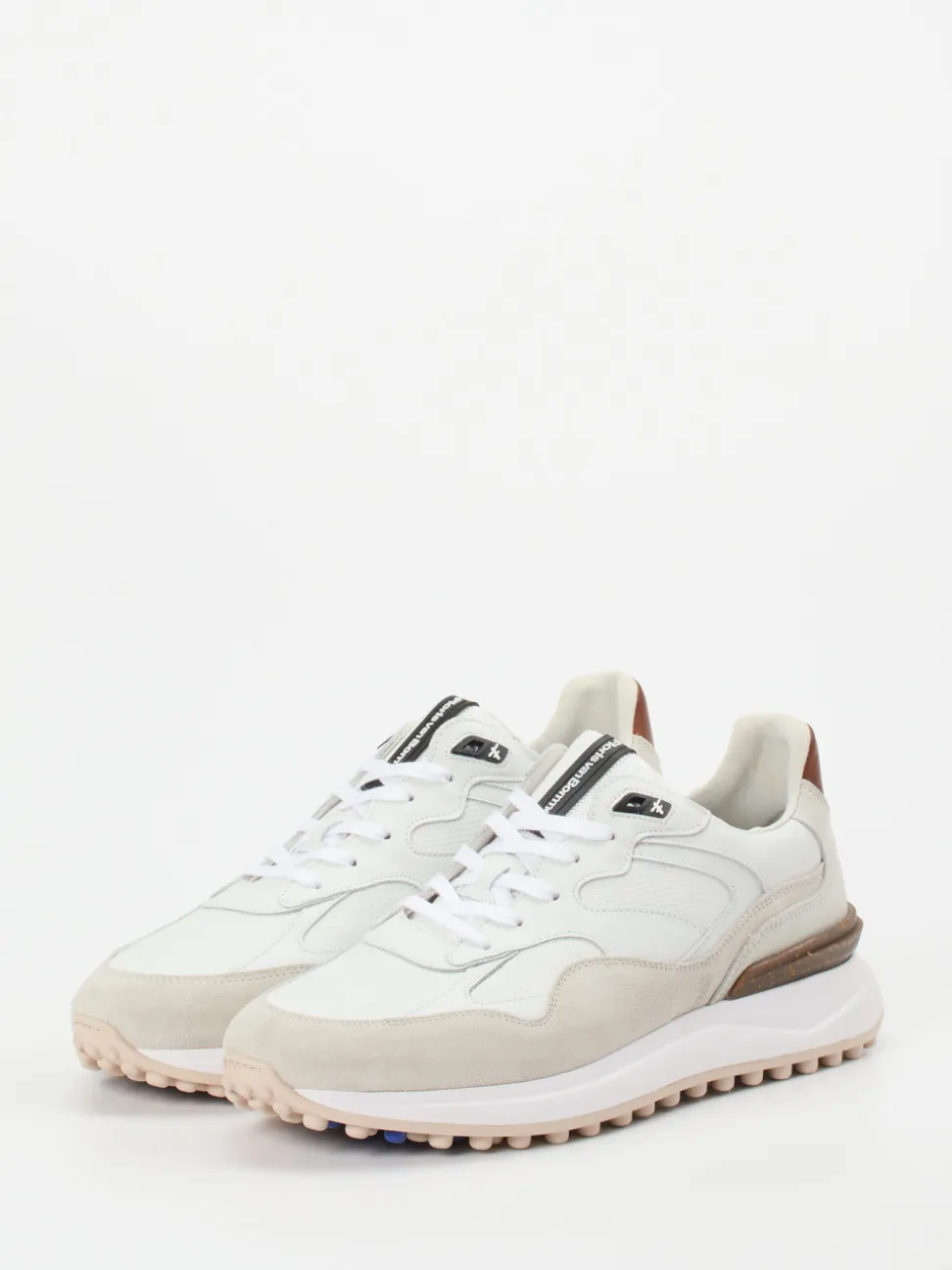 Floris van Bommel – Retro-Sneaker aus Kalbleder Offwhite