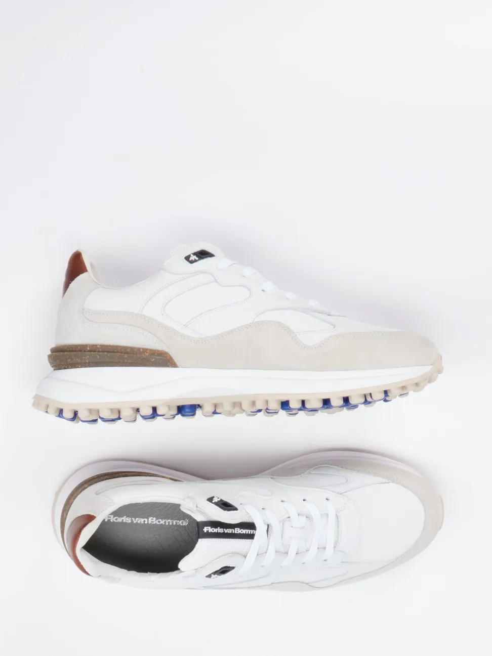 Floris van Bommel – Retro-Sneaker aus Kalbleder Offwhite