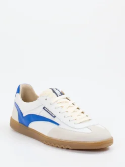 Floris van Bommel – Retro-Sneaker aus Veloursleder weiß