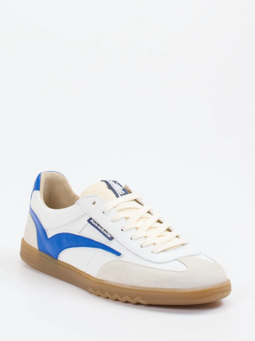 Floris van Bommel – Retro-Sneaker aus Veloursleder weiß
