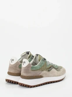 Floris van Bommel – Retro-Sneaker aus Veloursleder grün