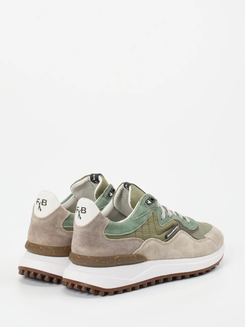 Floris van Bommel – Retro-Sneaker aus Veloursleder grün