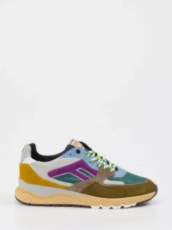 Floris van Bommel – Retro-Sneaker aus Veloursleder multicolor