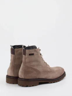 Floris van Bommel – Schnürboots aus Veloursleder Taupe