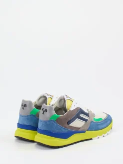 Floris van Bommel – Sneaker aus Velour/Textil multicolor
