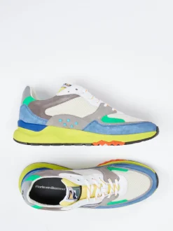 Floris van Bommel – Sneaker aus Velour/Textil multicolor