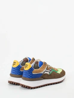 Floris van Bommel – Sneaker aus Veloursleder Braun