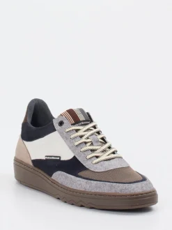 Floris van Bommel – Sneaker aus Veloursleder grau