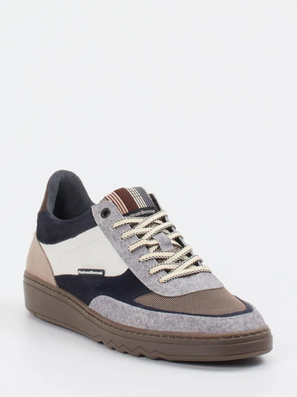Floris van Bommel – Sneaker aus Veloursleder grau
