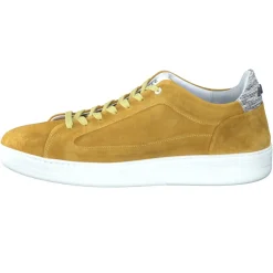 Floris van Bommel – Sneaker aus Veloursleder Senfgelb