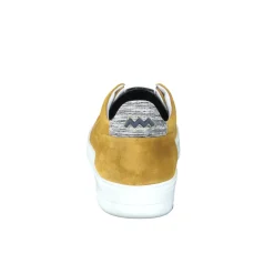 Floris van Bommel – Sneaker aus Veloursleder Senfgelb