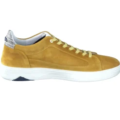 Floris van Bommel – Sneaker aus Veloursleder Senfgelb