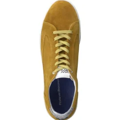 Floris van Bommel – Sneaker aus Veloursleder Senfgelb