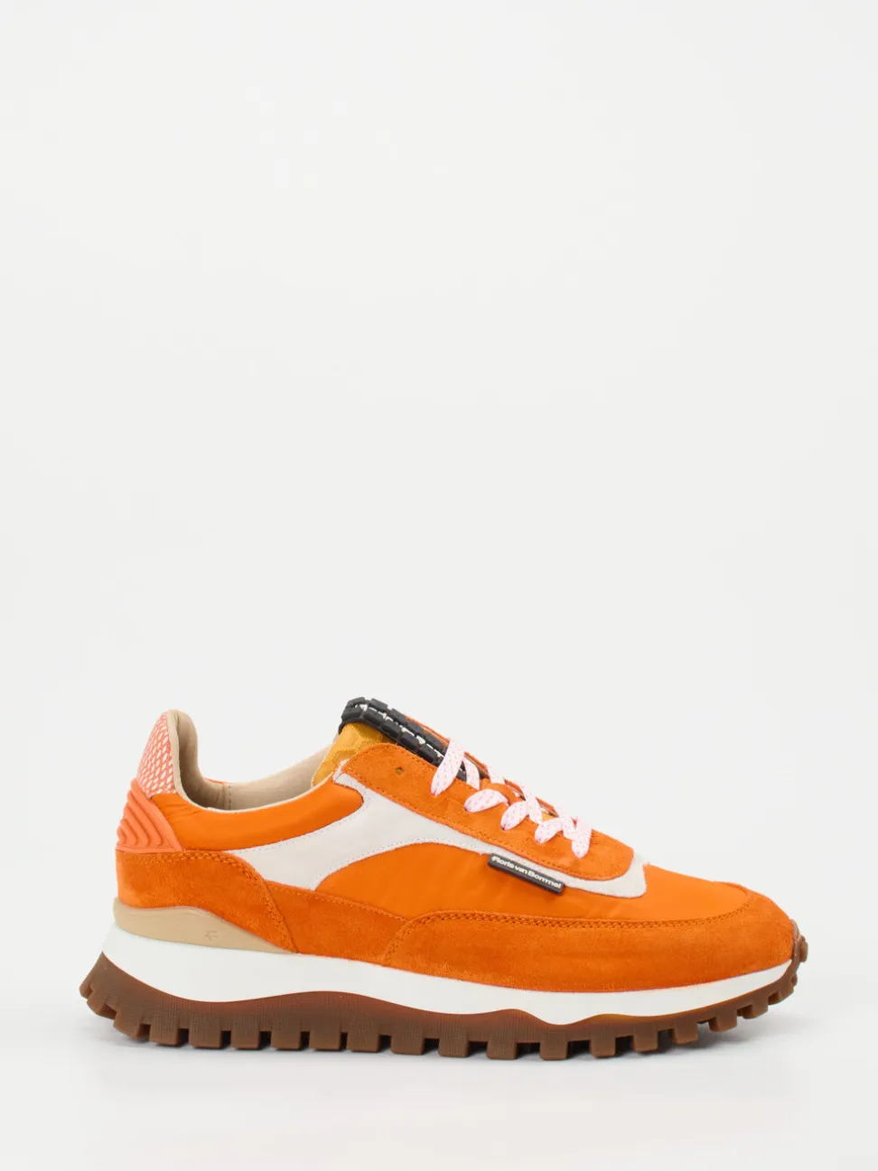 Floris van Bommel – Sneaker aus Veloursleder Orange