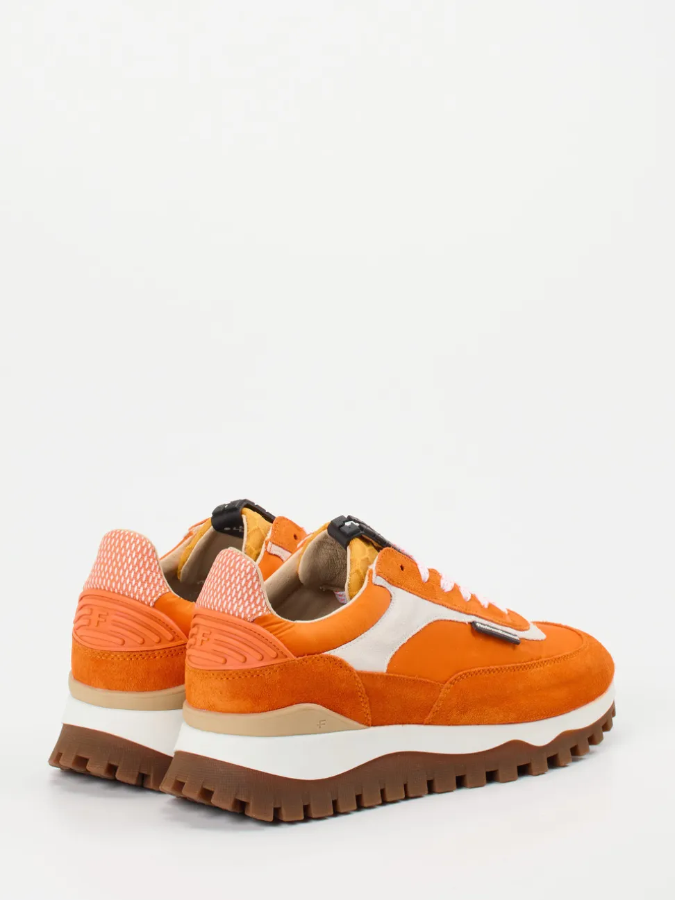 Floris van Bommel – Sneaker aus Veloursleder Orange