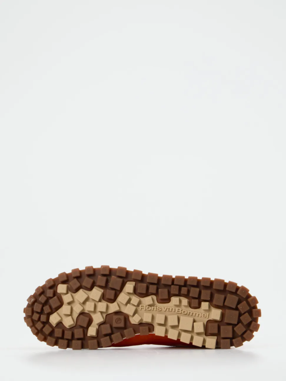 Floris van Bommel – Sneaker aus Veloursleder Orange