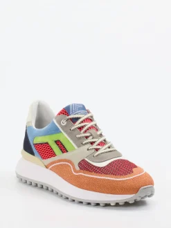 Floris van Bommel – Sneaker aus Veloursleder Colorblocking