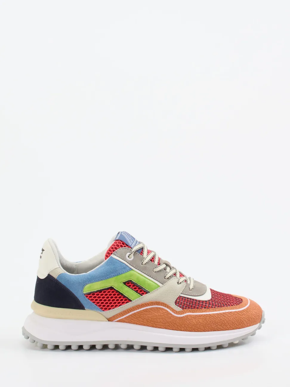 Floris van Bommel – Sneaker aus Veloursleder Colorblocking