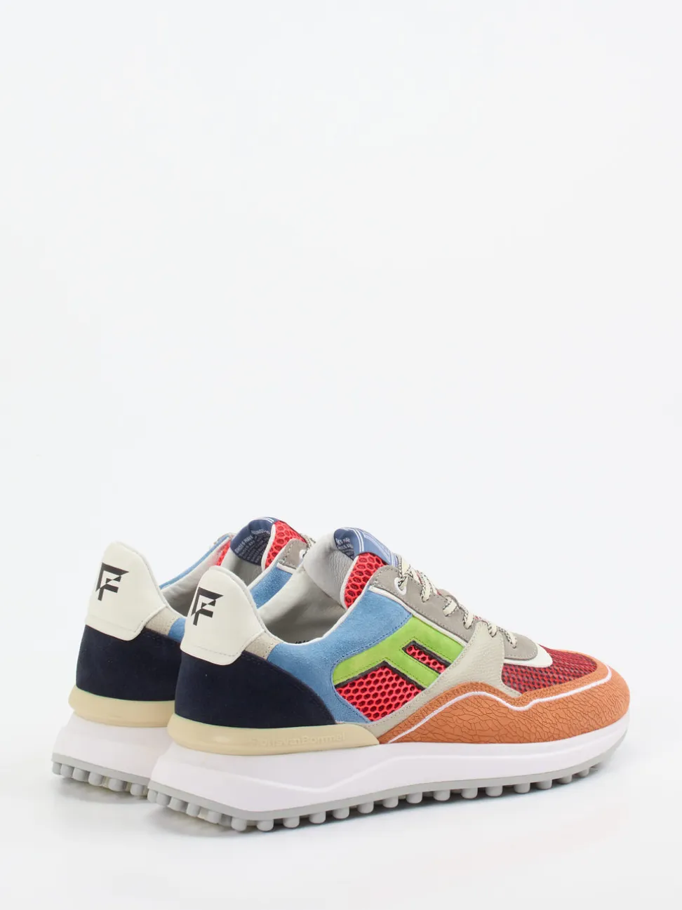 Floris van Bommel – Sneaker aus Veloursleder Colorblocking