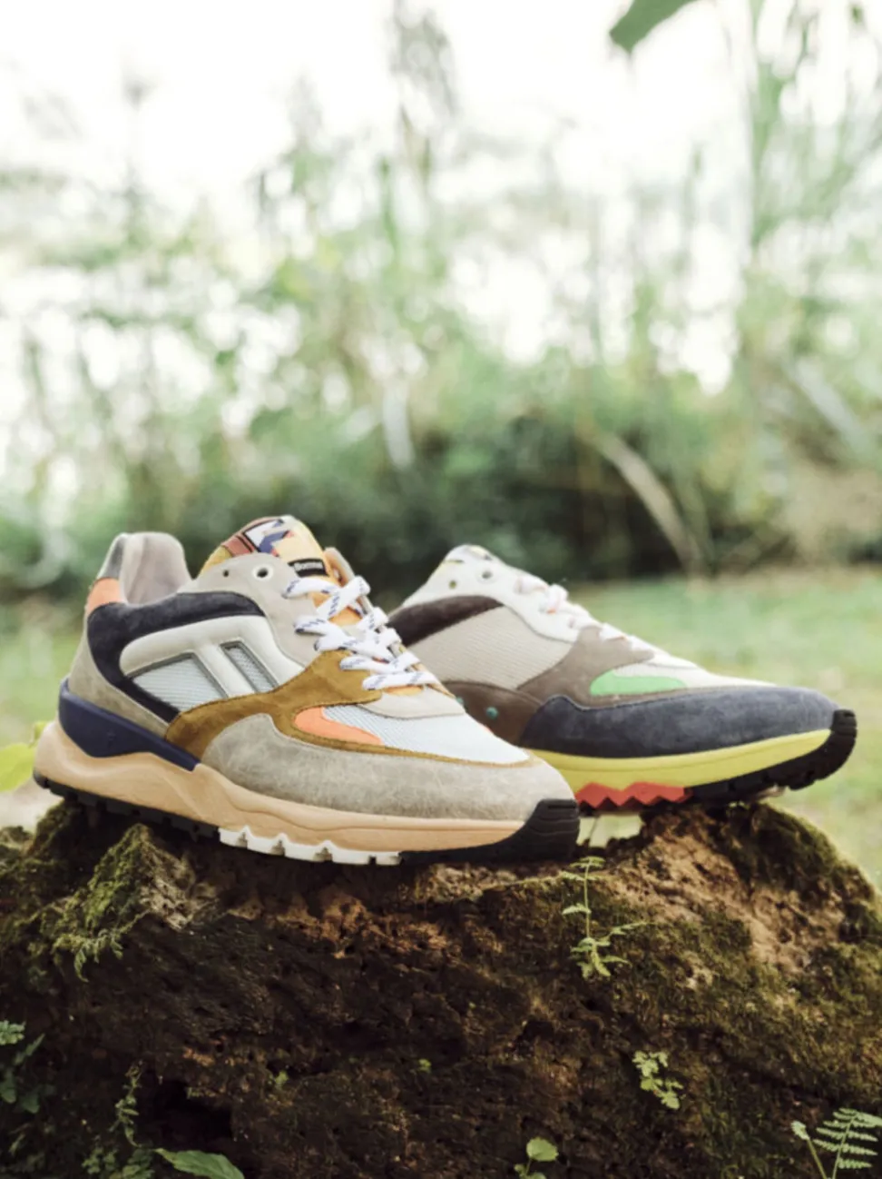 Floris van Bommel – Sneaker aus Veloursleder und Mesh