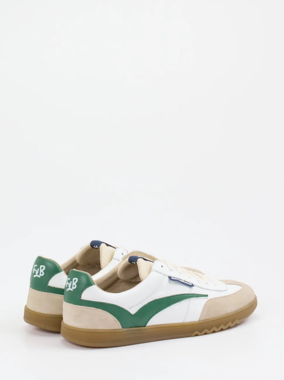 Floris van Bommel – Sneaker aus Veloursleder Weiß