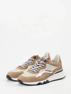 Floris van Bommel – Sneaker aus Veloursleder sandbraun