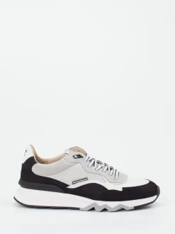 Floris van Bommel – Sneaker aus Kalbleder hellgrau