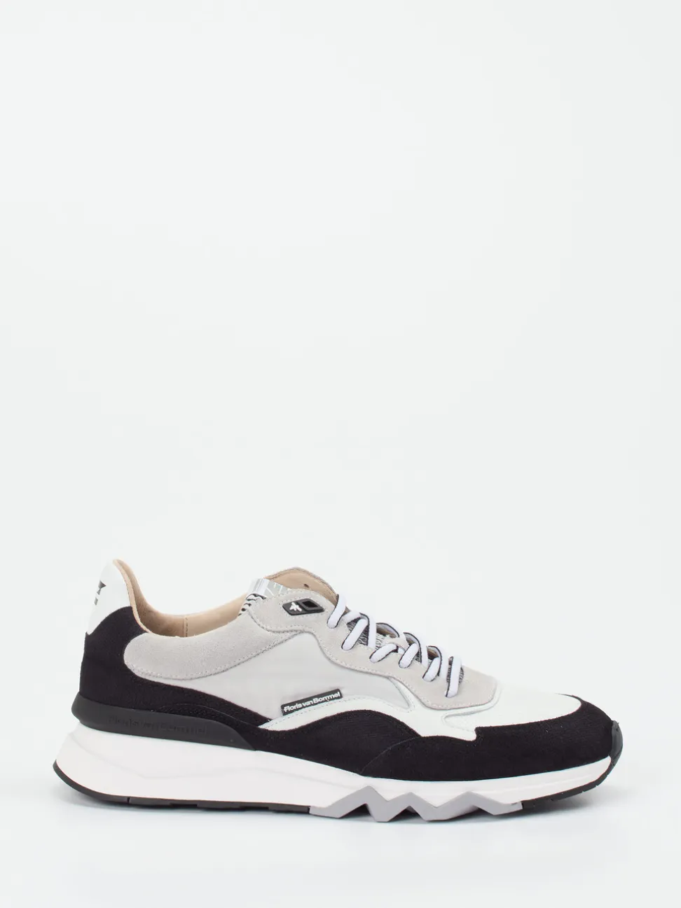 Floris van Bommel – Sneaker aus Kalbleder hellgrau