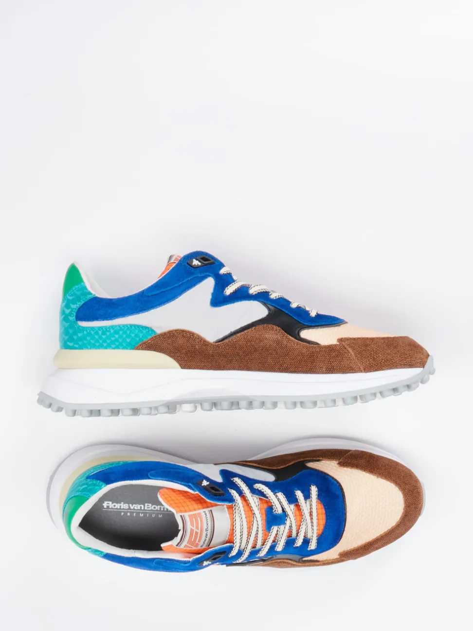 Floris van Bommel – Sneaker aus Veloursleder und Mesh
