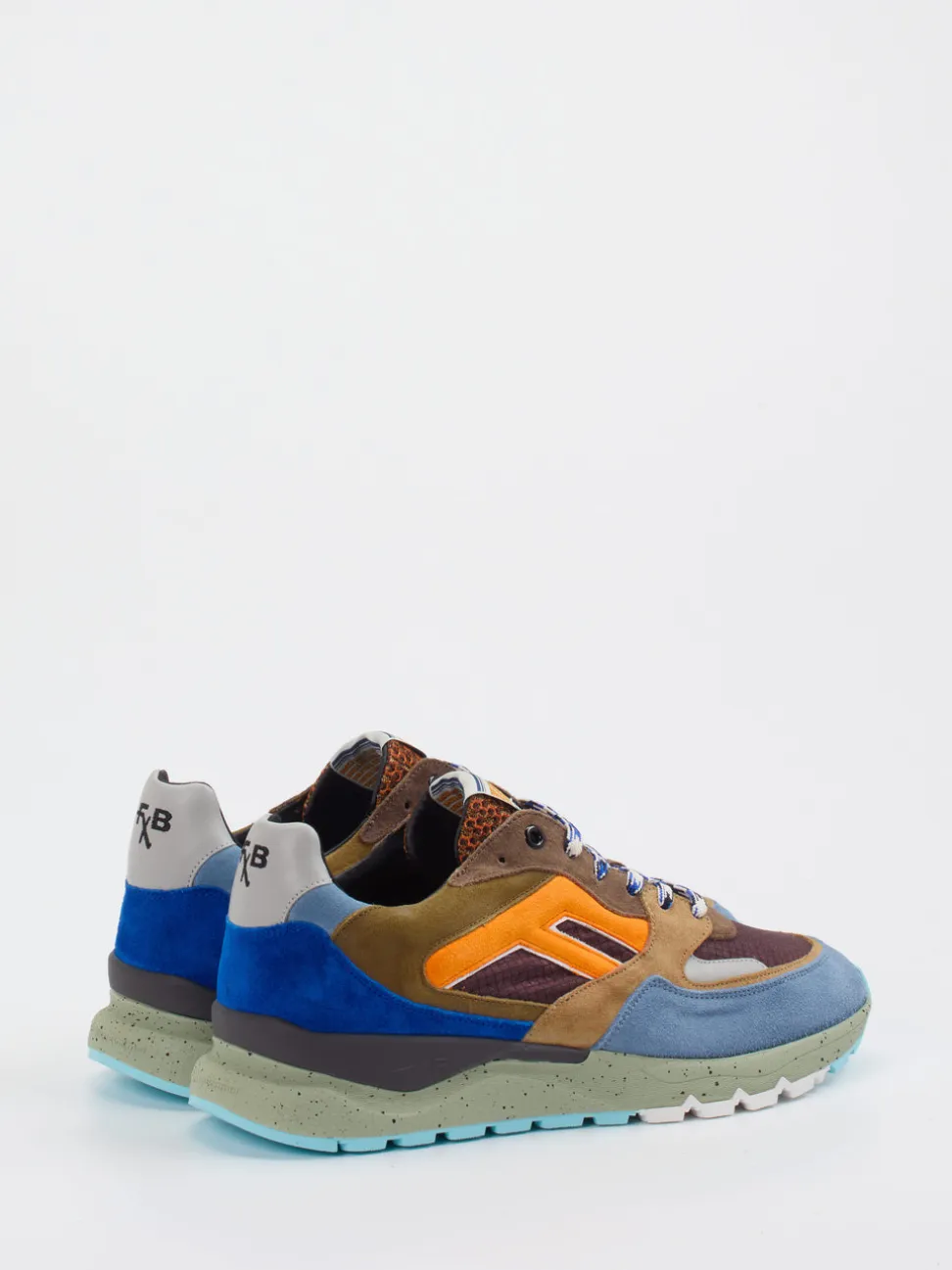 Floris van Bommel – Sneaker aus Veloursleder Multicolor