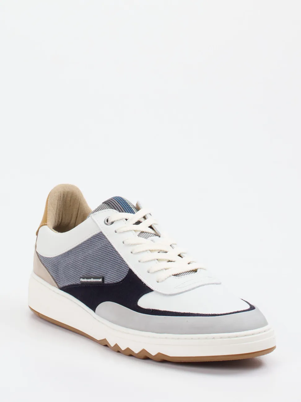 Floris van Bommel – Sneaker aus Veloursleder weiß