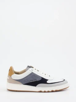 Floris van Bommel – Sneaker aus Veloursleder weiß