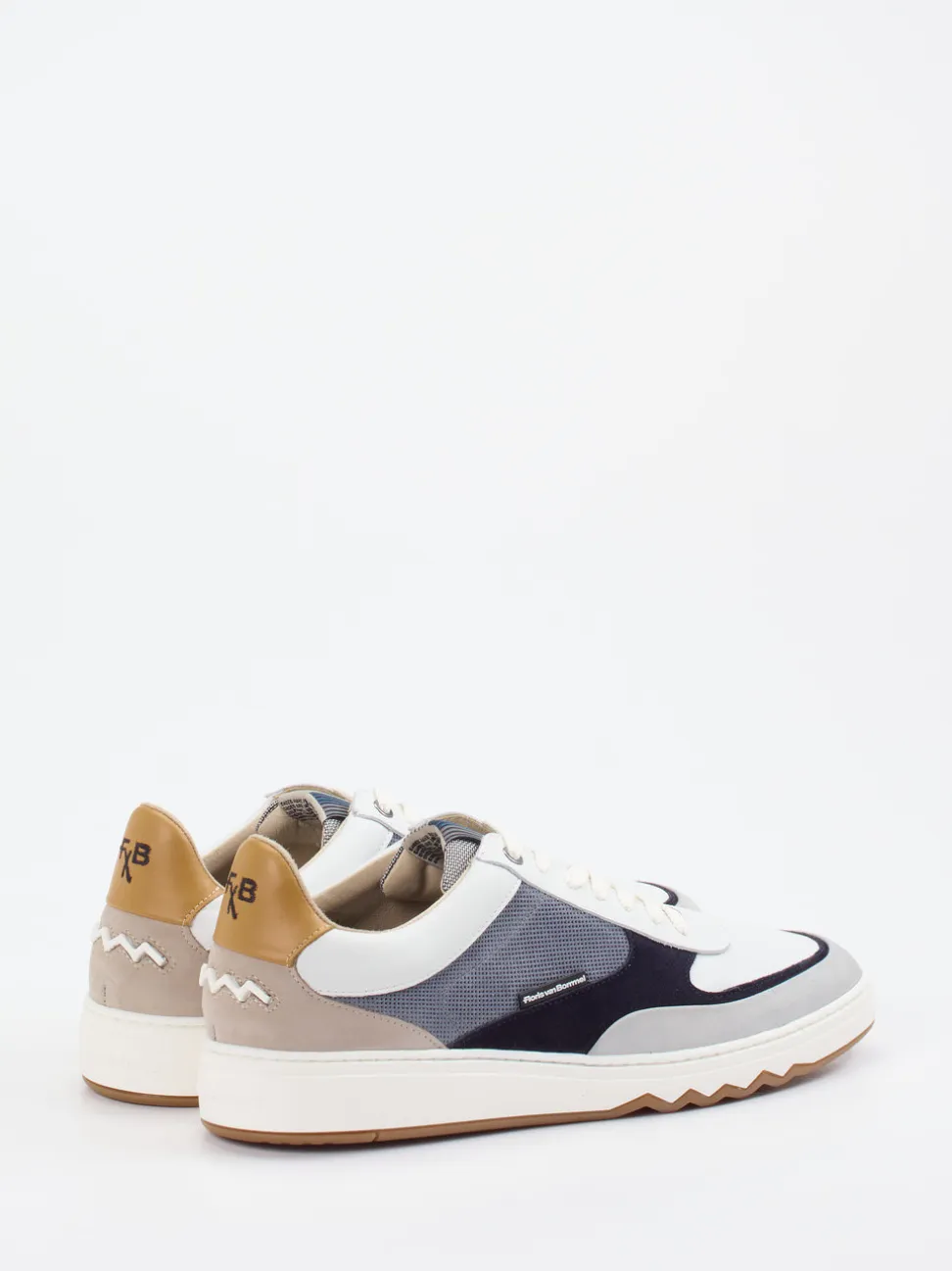 Floris van Bommel – Sneaker aus Veloursleder weiß