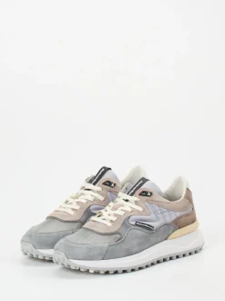 Floris van Bommel – Sneaker aus Veloursleder grau