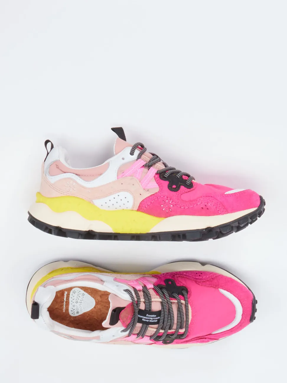 Flower Mountain – Chunky Sneaker aus Veloursleder rosa