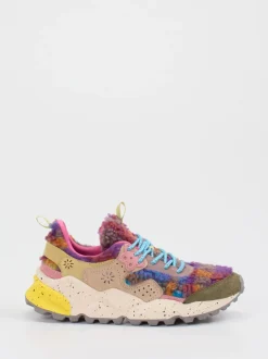 Flower Mountain – Chunky-Sneaker aus Velour/Textil multicolor