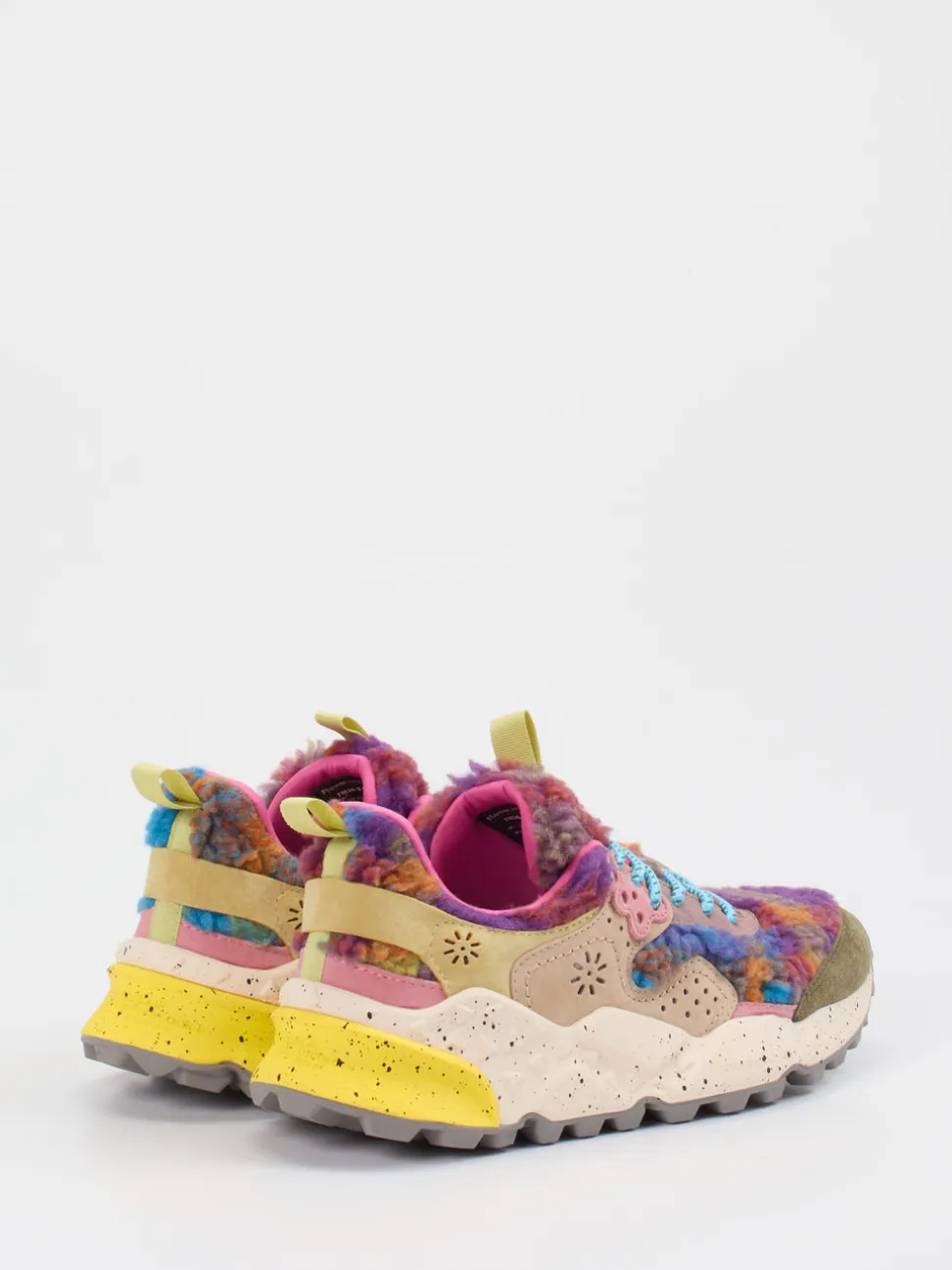 Flower Mountain – Chunky-Sneaker aus Velour/Textil multicolor