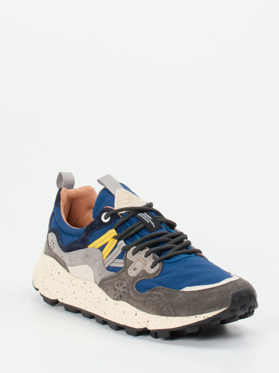 Flower Mountain – Outdoor-Sneaker aus Veloursleder kobaltblau