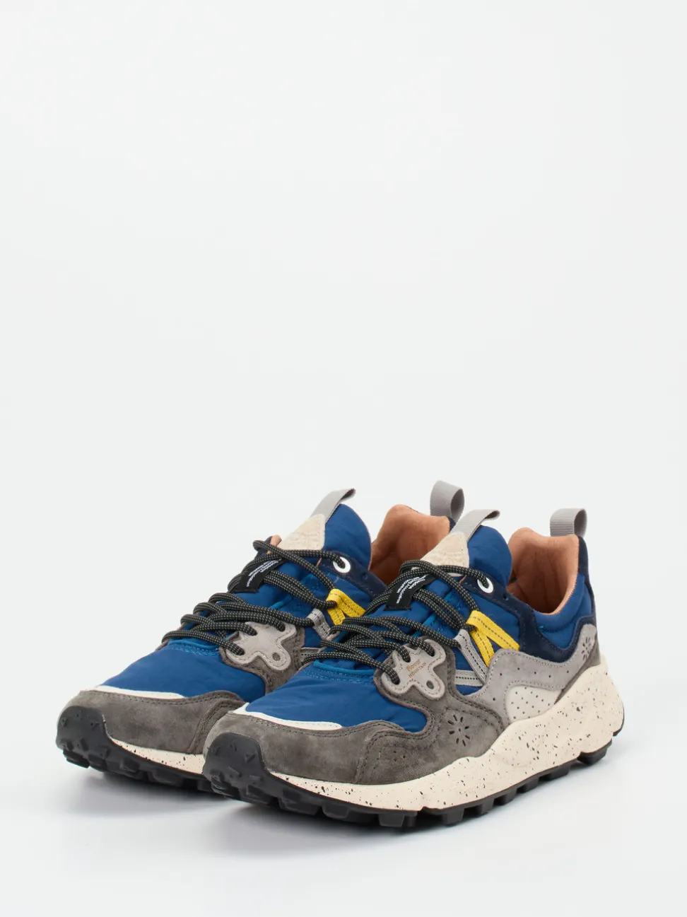 Flower Mountain – Outdoor-Sneaker aus Veloursleder kobaltblau