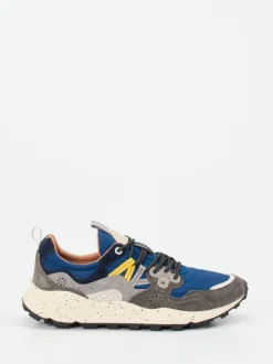 Flower Mountain – Outdoor-Sneaker aus Veloursleder kobaltblau