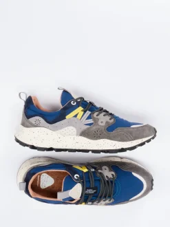 Flower Mountain – Outdoor-Sneaker aus Veloursleder kobaltblau