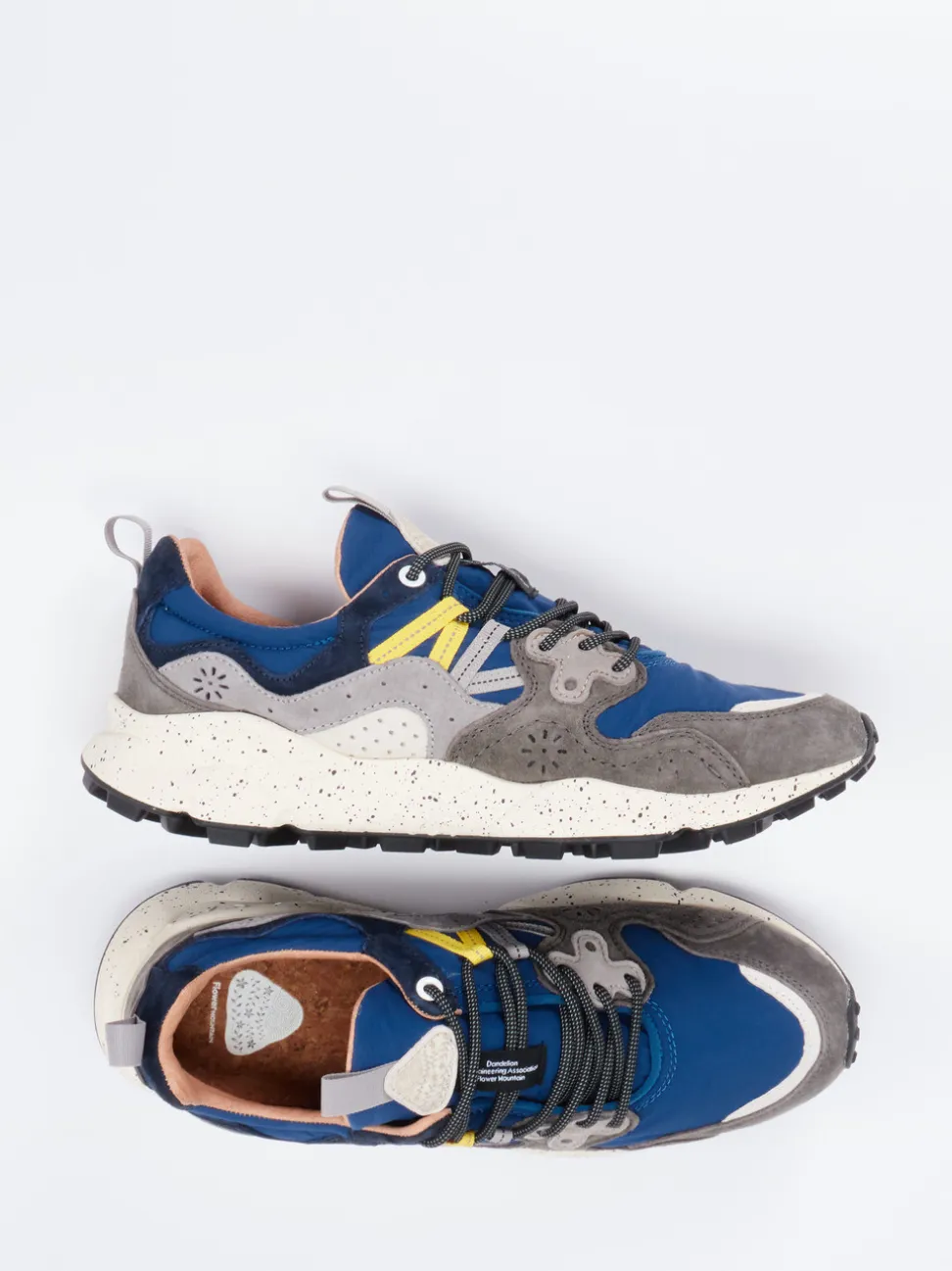 Flower Mountain – Outdoor-Sneaker aus Veloursleder kobaltblau