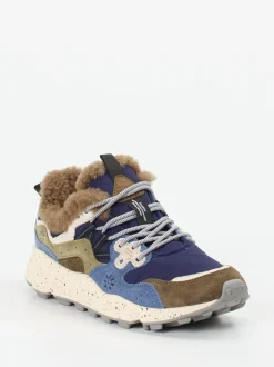 Flower Mountain – Outdoor-Sneaker aus Veloursleder Blau