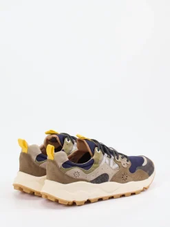 Flower Mountain – Outdoor-Sneaker aus Veloursleder blau