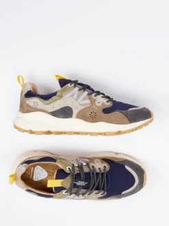 Flower Mountain – Outdoor-Sneaker aus Veloursleder blau